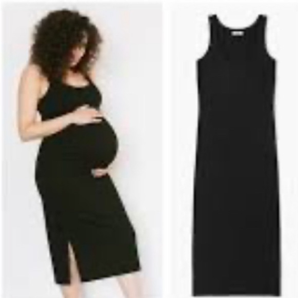 STORQ maternity ribbed tank dress, size 3 (Medium)